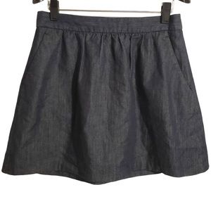 Outback Red, Chambray Denim skirt w/pockets, size 4, EUC